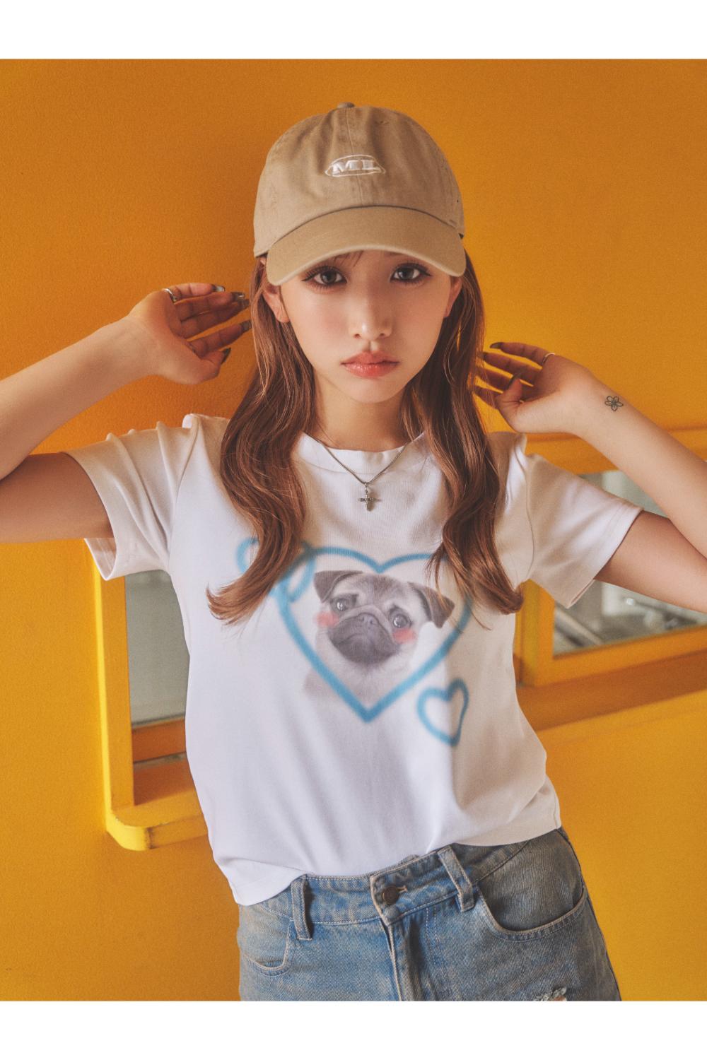 Dog print TEE