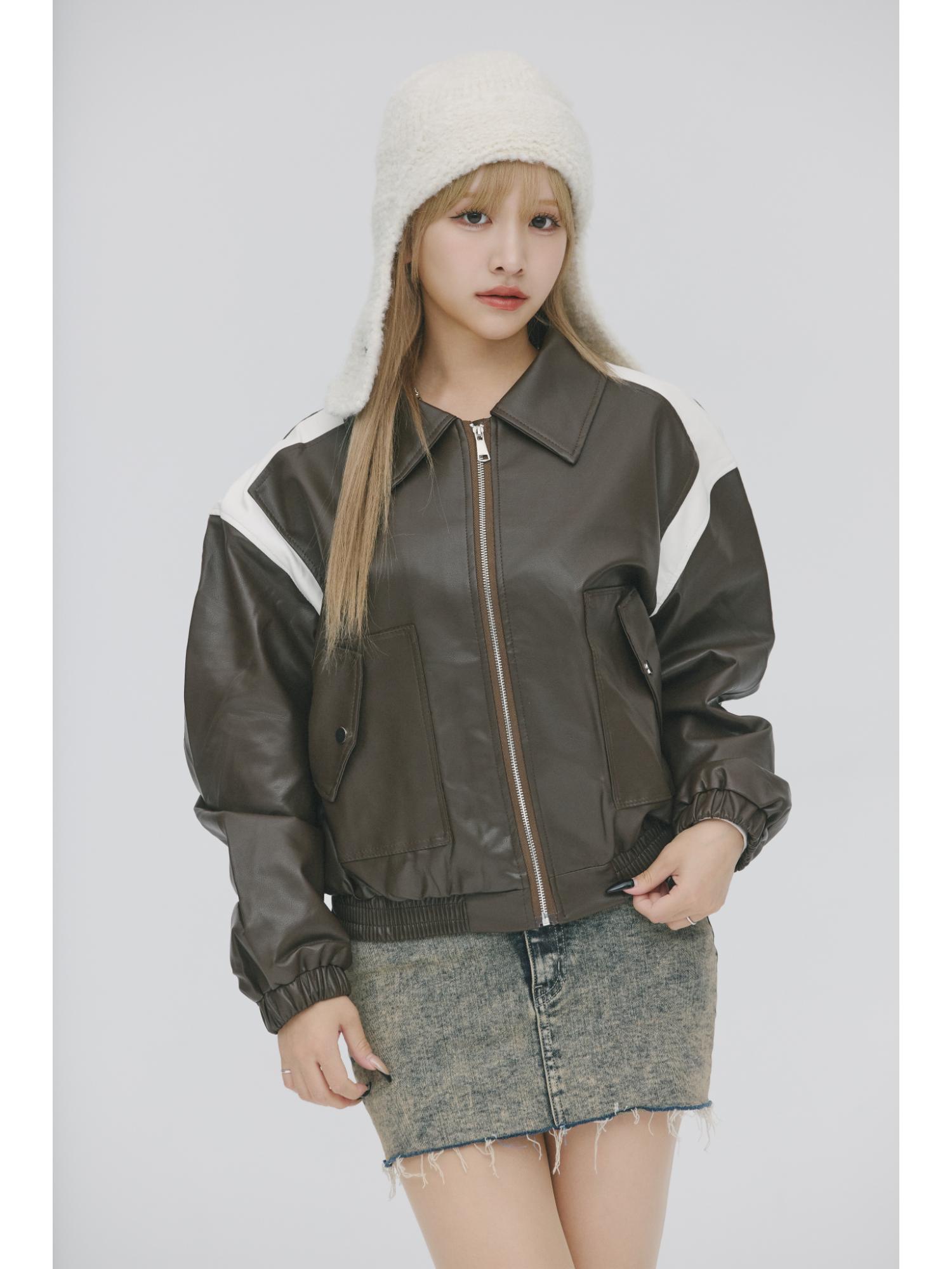 Synthetic Leather Blouson【MAYA select by Mililoa】