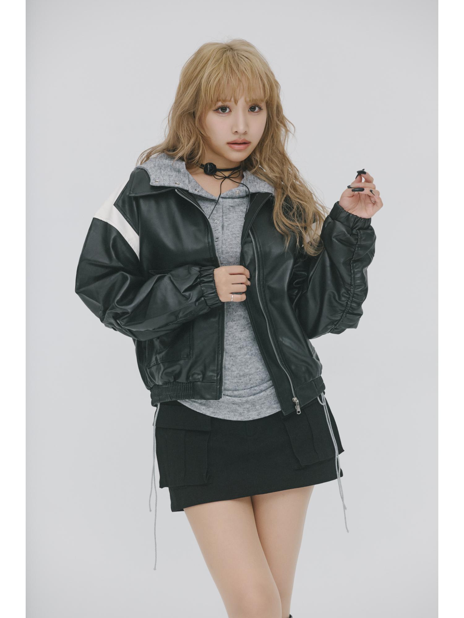 Synthetic Leather Blouson【MAYA select by Mililoa】