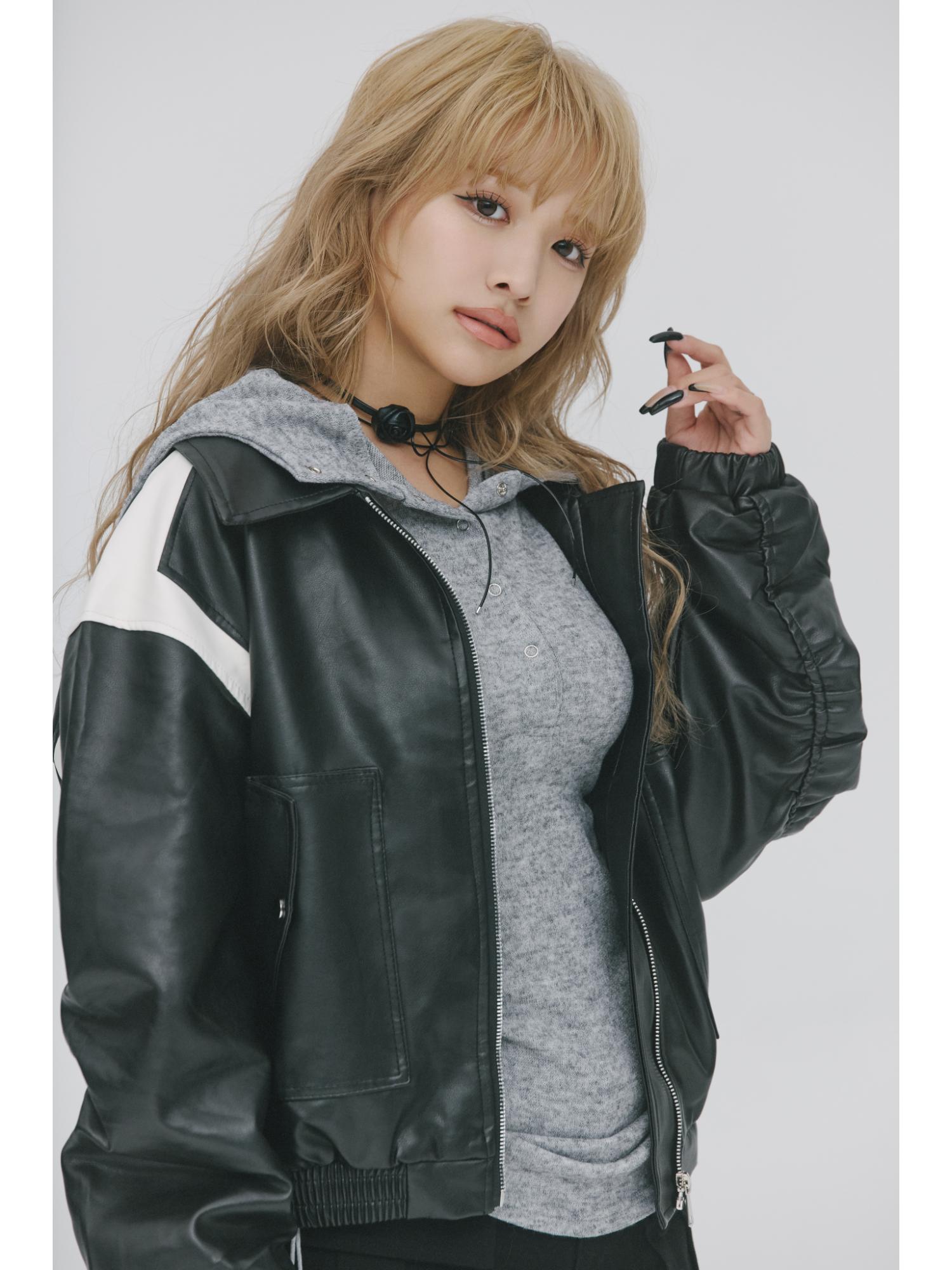 Synthetic Leather Blouson【MAYA select by Mililoa】