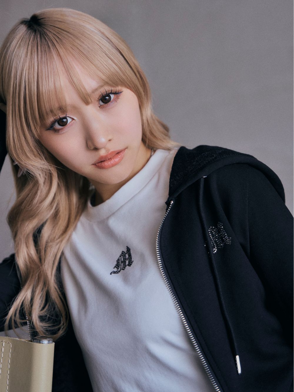 Rhinestone Zip Hoodie