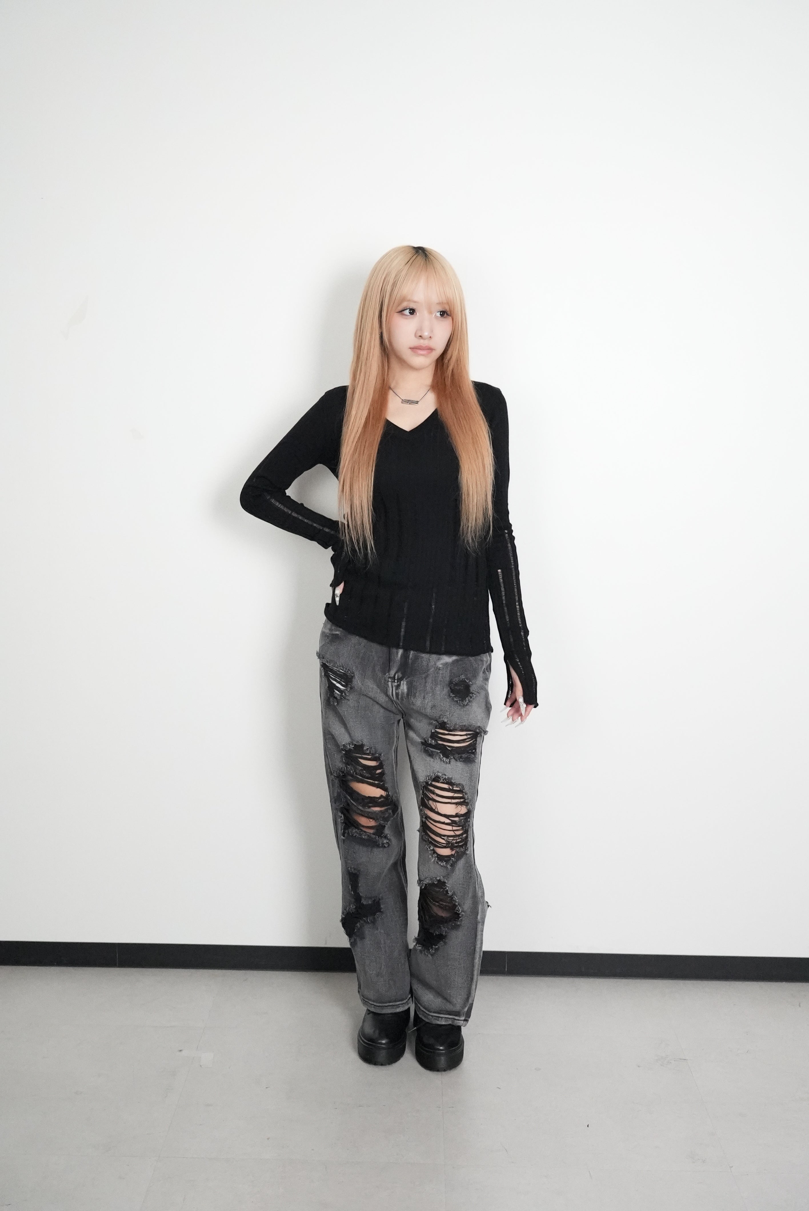 Crash BLACK Denim【MAYA select by Mililoa】
