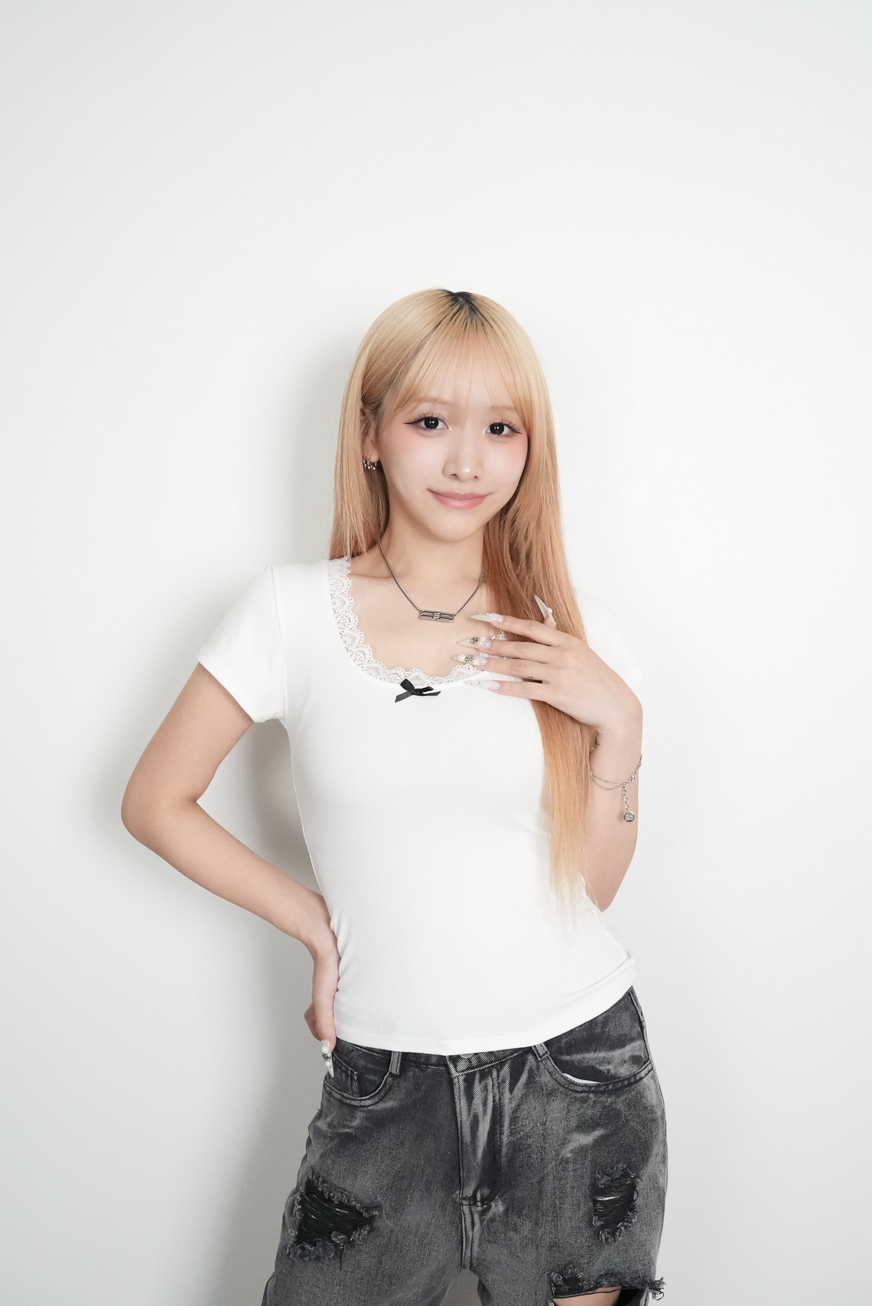 Ribbon Rib TEE【MAYA select by Mililoa】