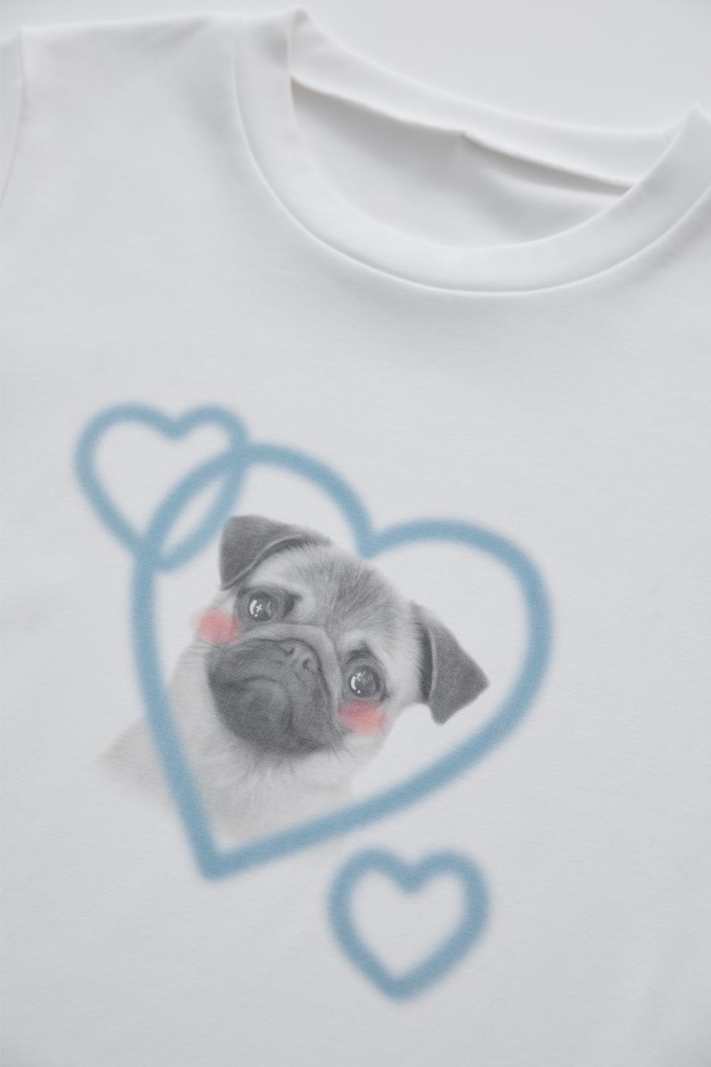 Dog print TEE