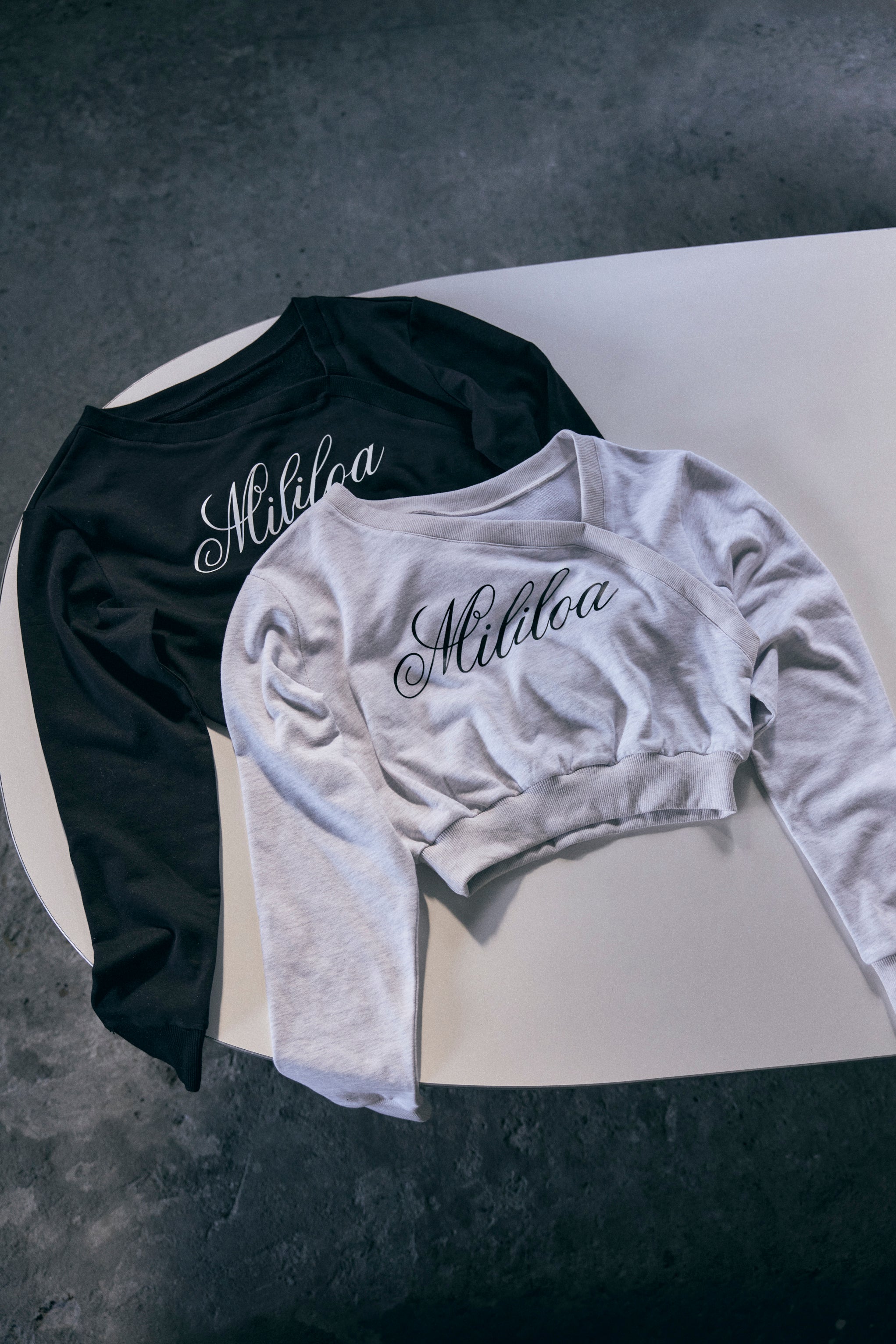 One shoulder Logo Sweat