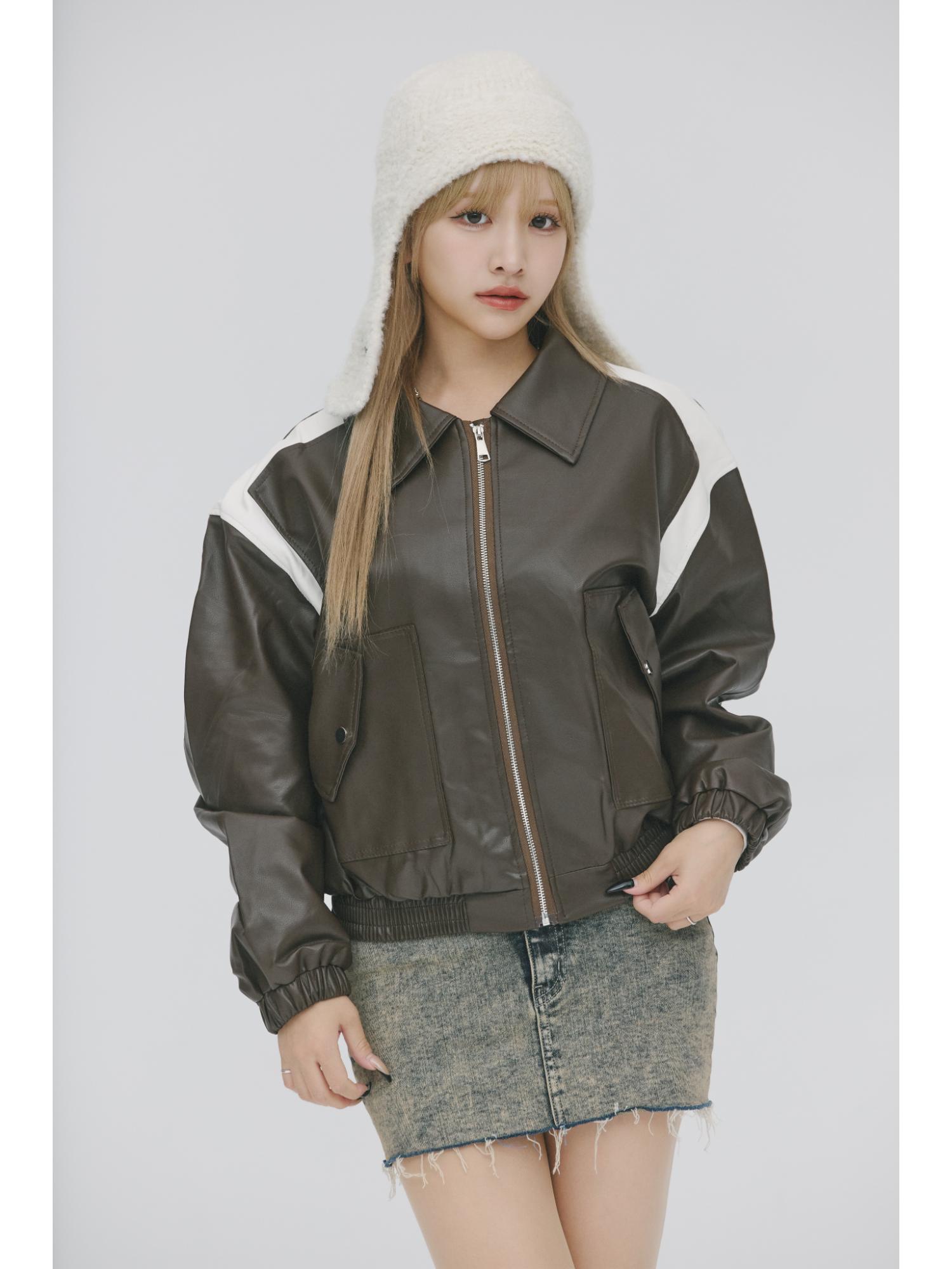 【予約】Synthetic Leather Blouson【MAYA select by Mililoa】