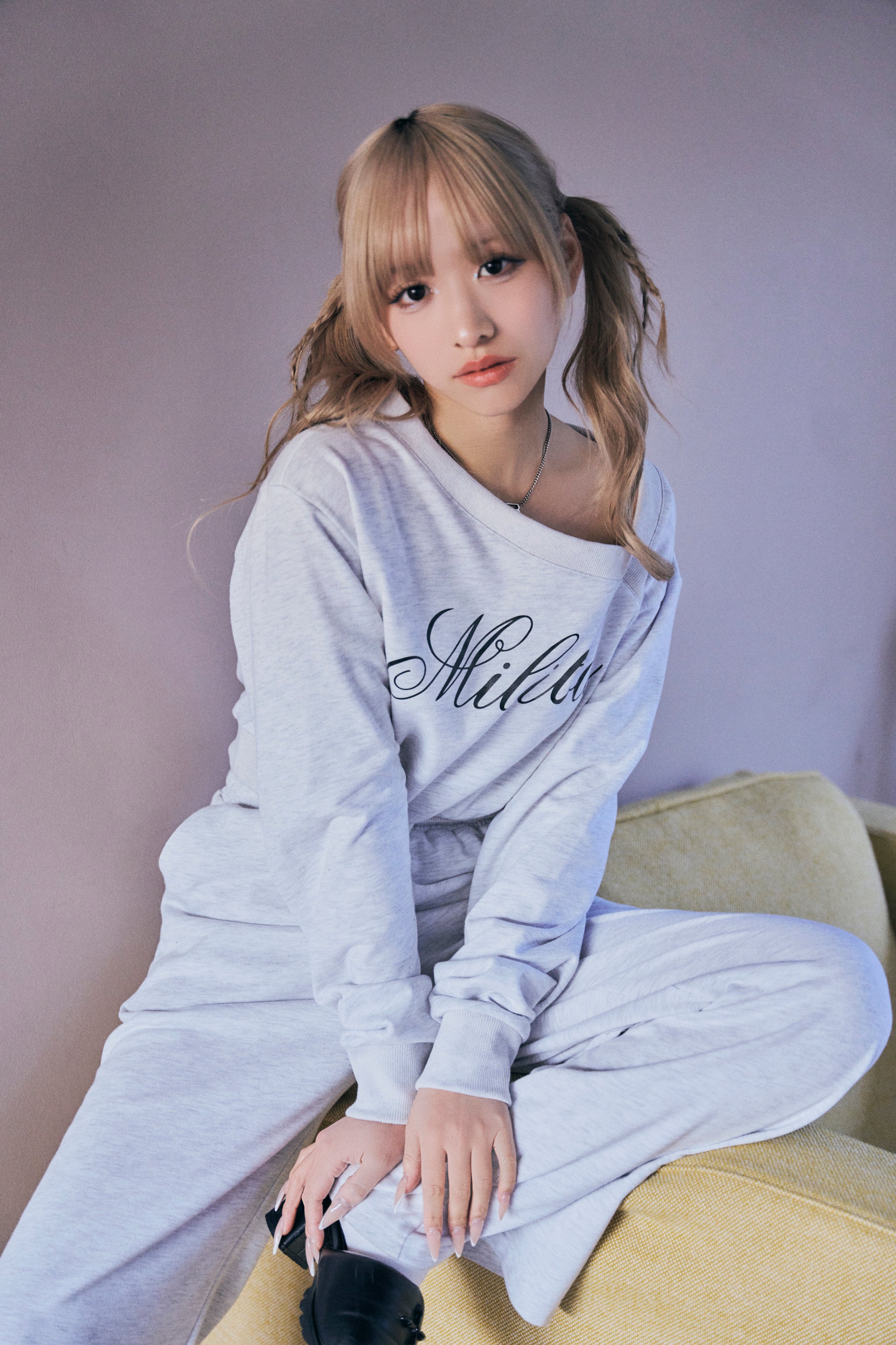One shoulder Logo Sweat